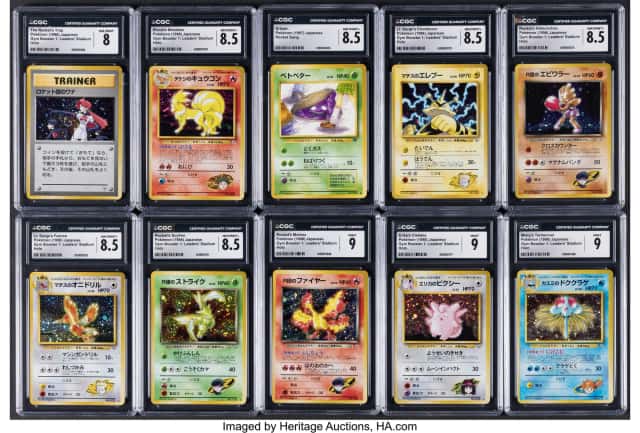 Pokémon Japanese Variety Sets Group of 10 CGC Graded...