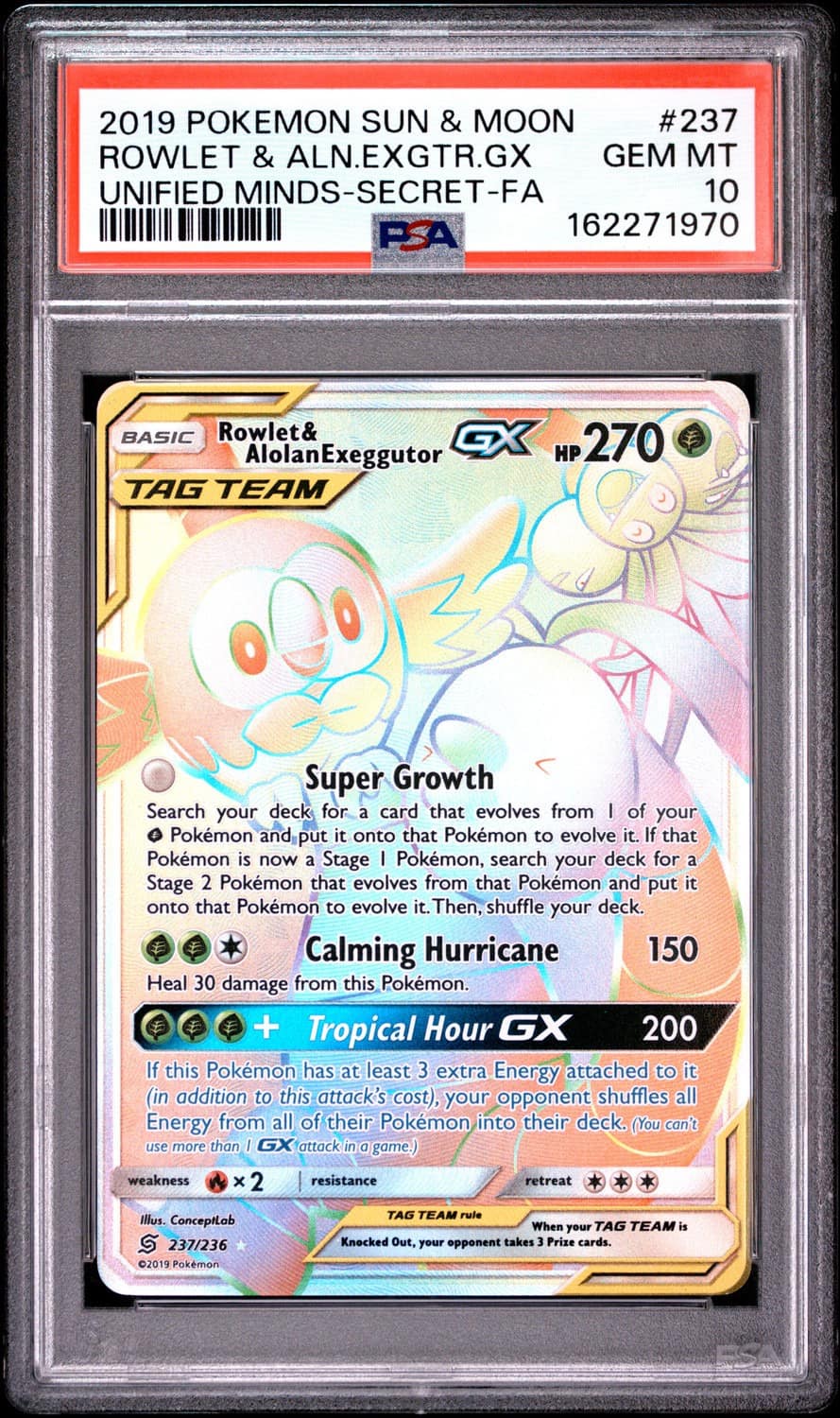 Rowlet & Alolan Exeggutor Gx