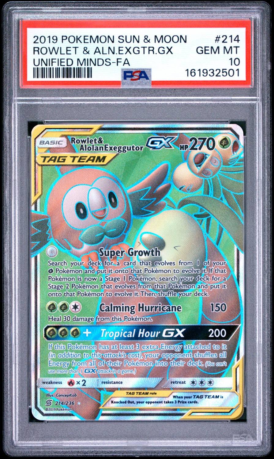 Rowlet & Alolan Exeggutor Gx