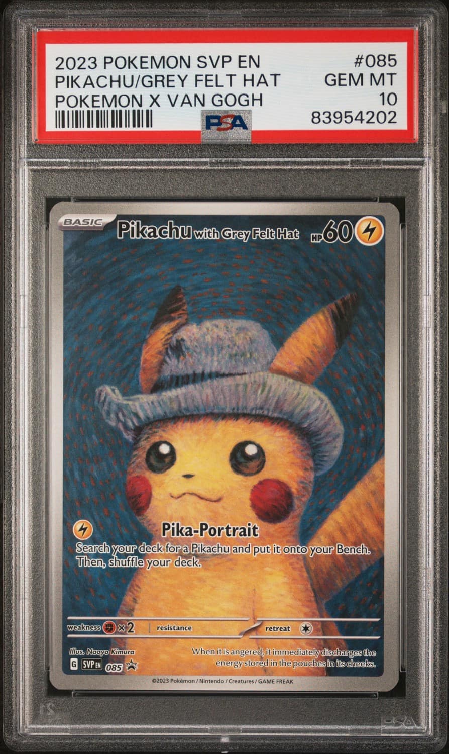 Pikachu/grey Felt Hat