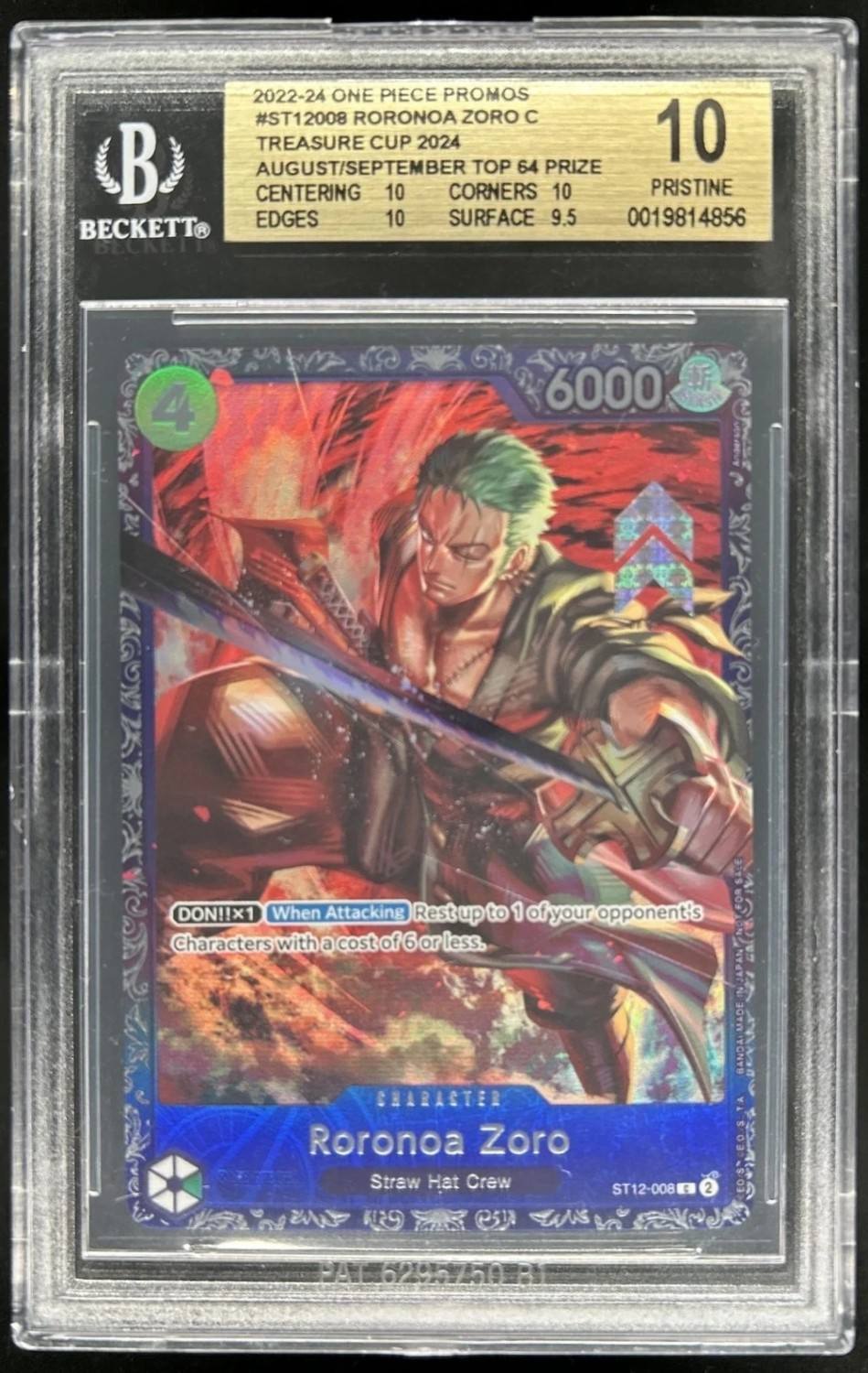 Roronoa Zoro C/(treasure Cup 2024 August/september Top 64 Prize)