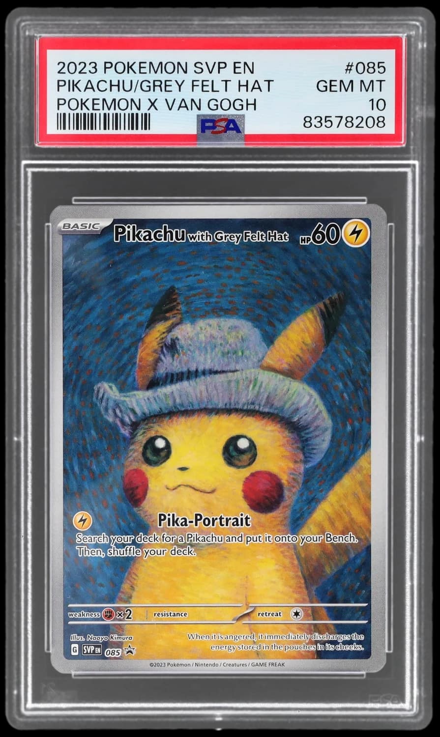 Pikachu/grey Felt Hat