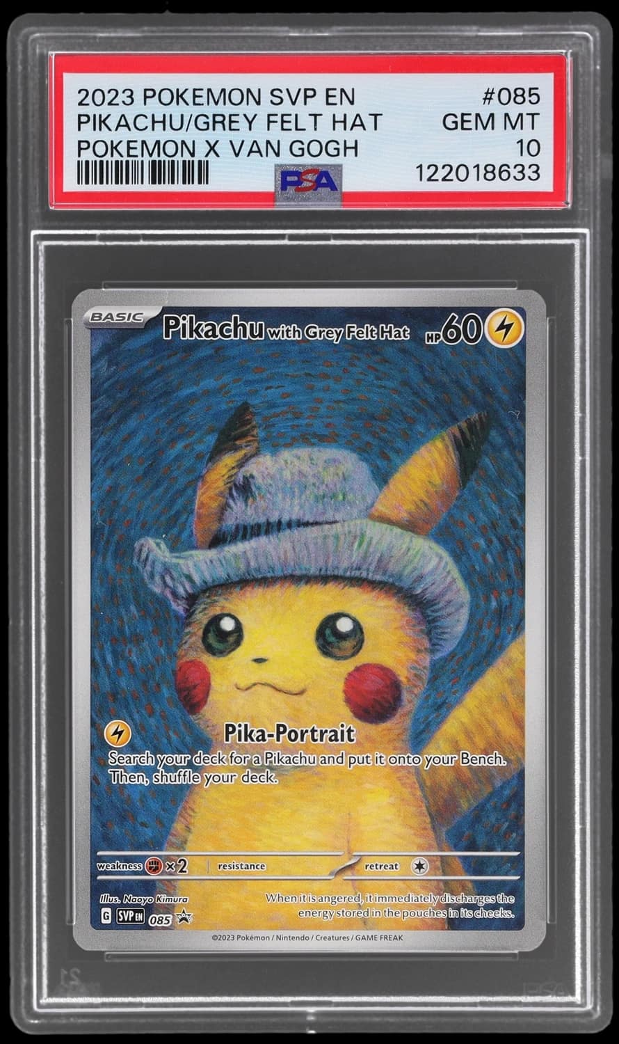Pikachu/grey Felt Hat