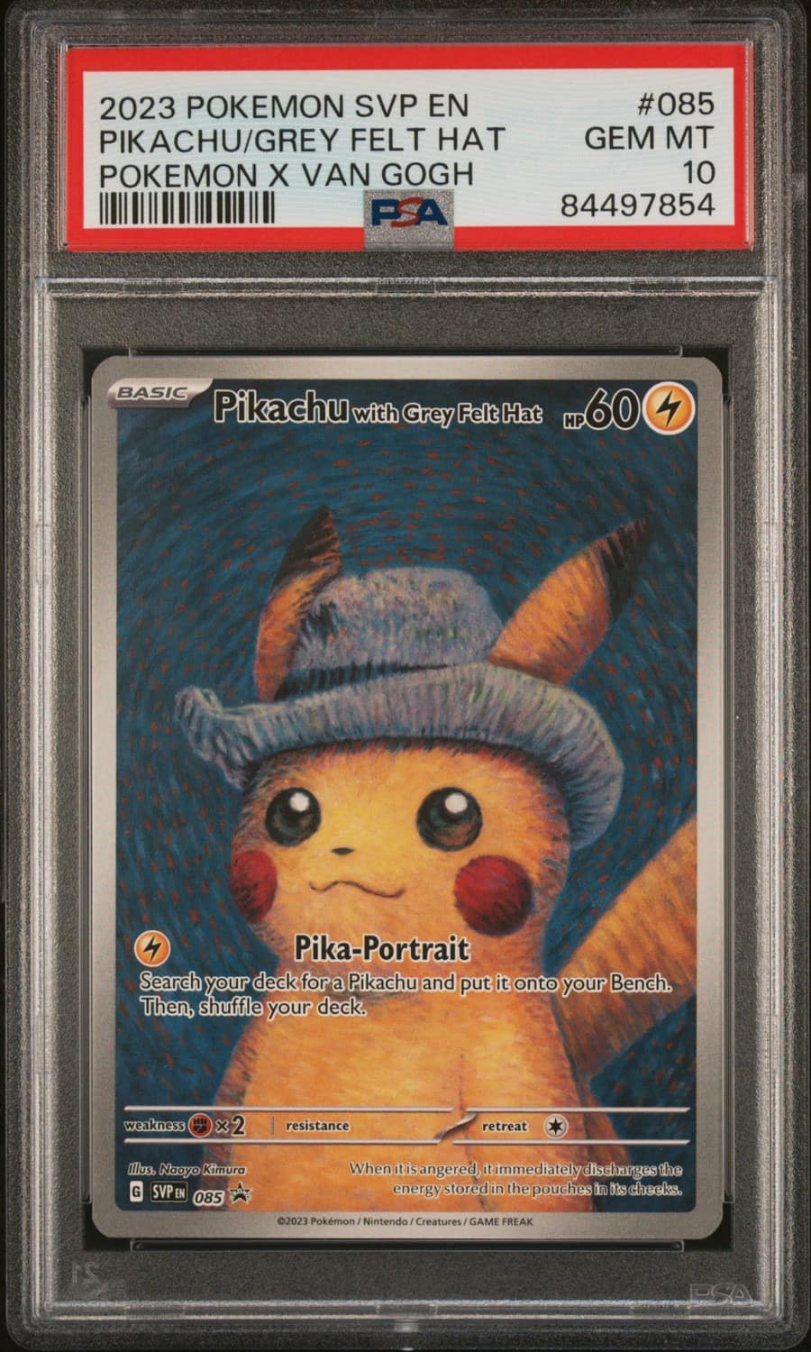 Pikachu/grey Felt Hat
