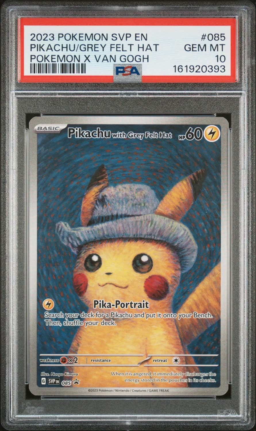 Pikachu/grey Felt Hat