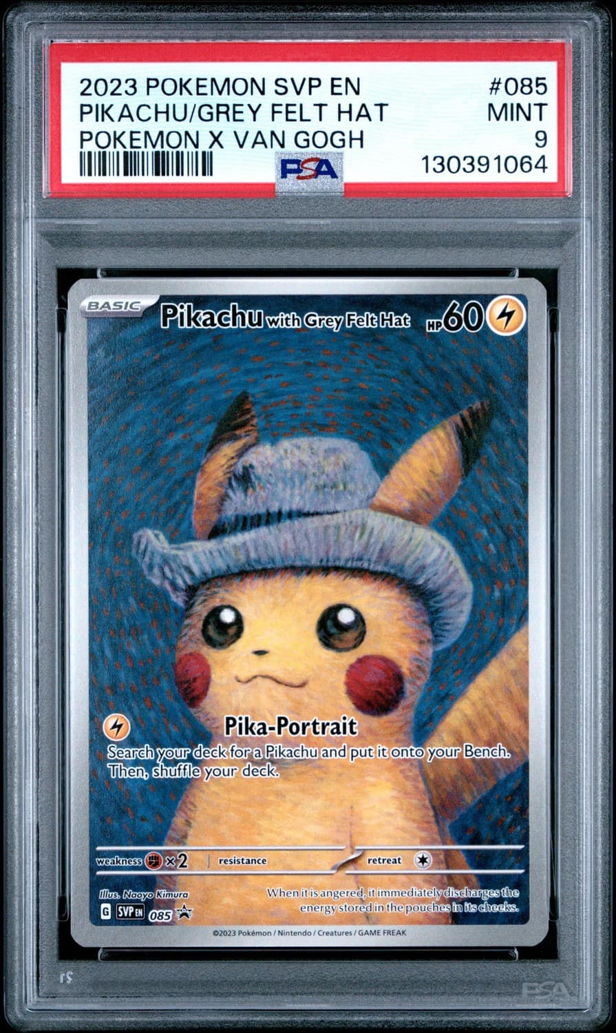 Pikachu/grey Felt Hat