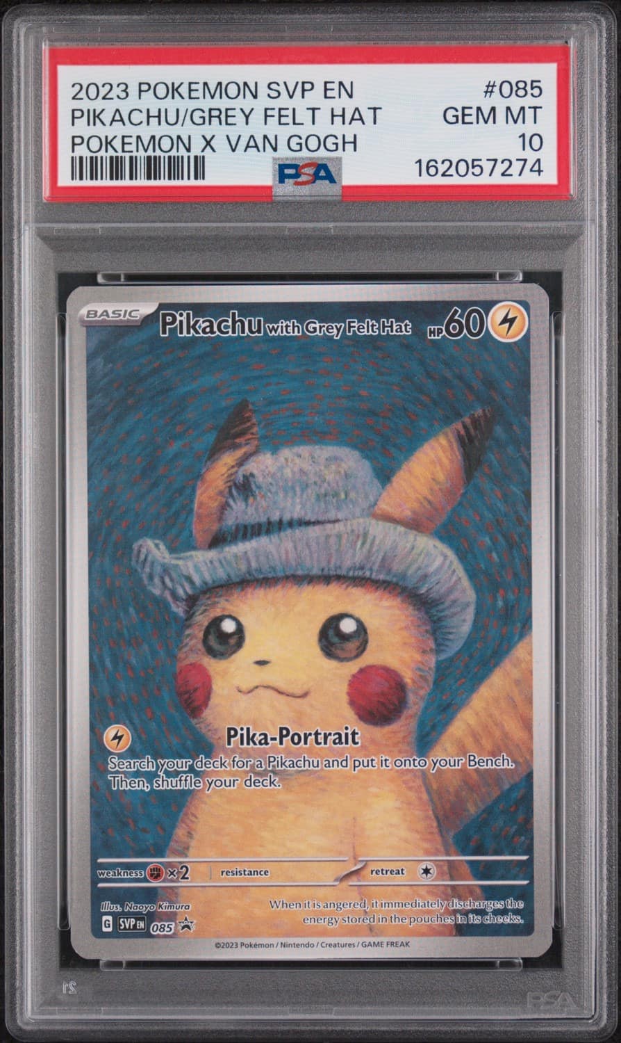 Pikachu/grey Felt Hat