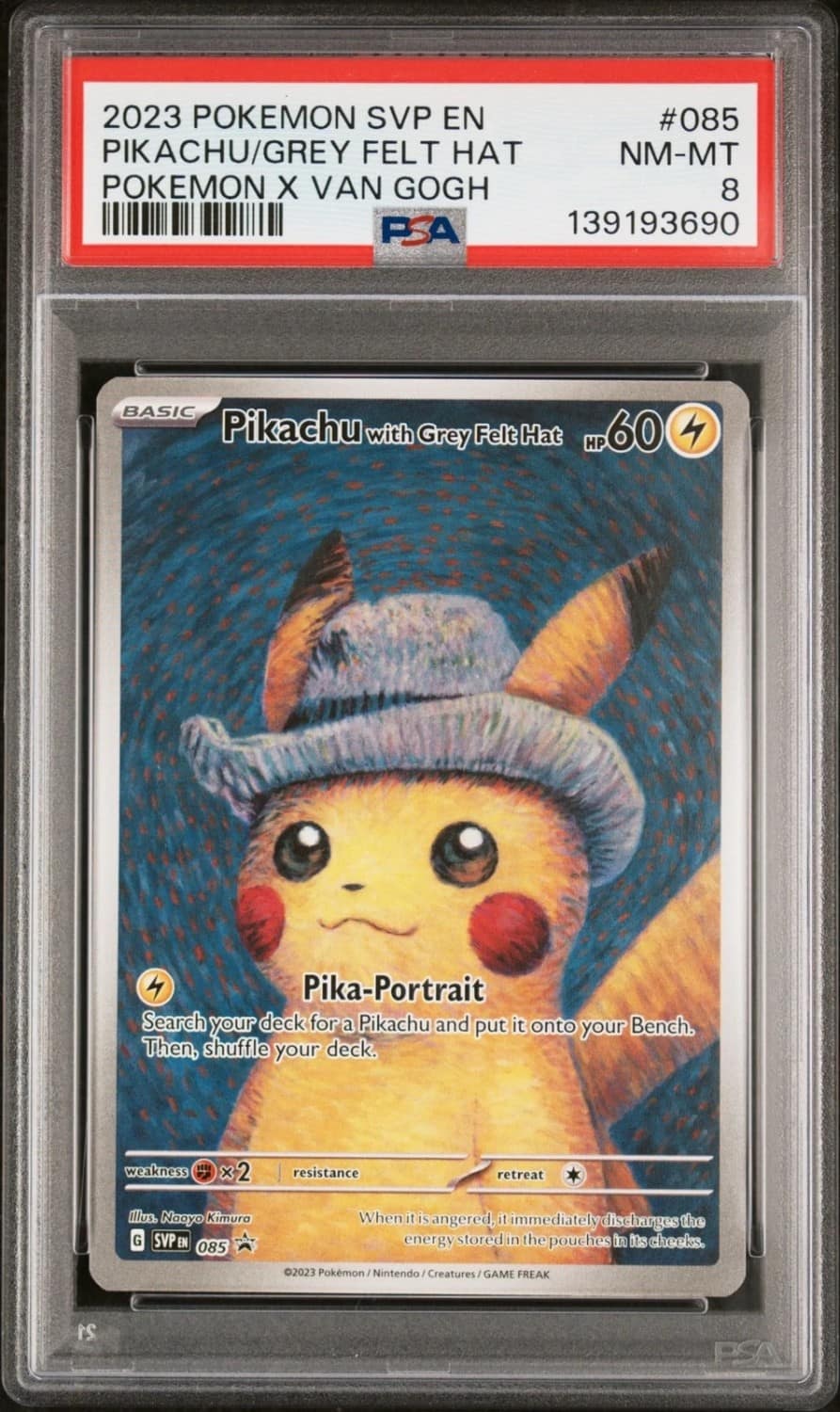 Pikachu/grey Felt Hat