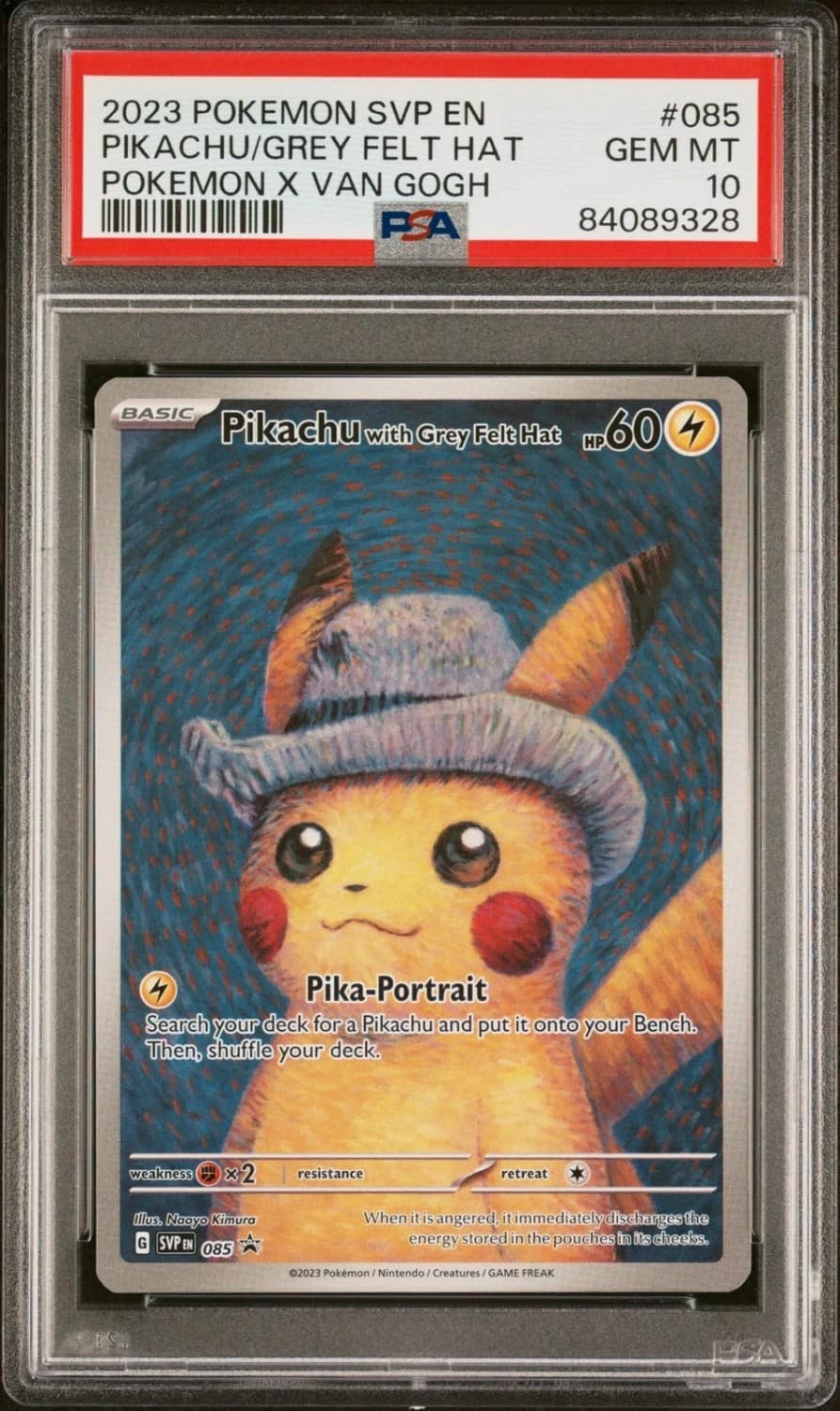 Pikachu/grey Felt Hat