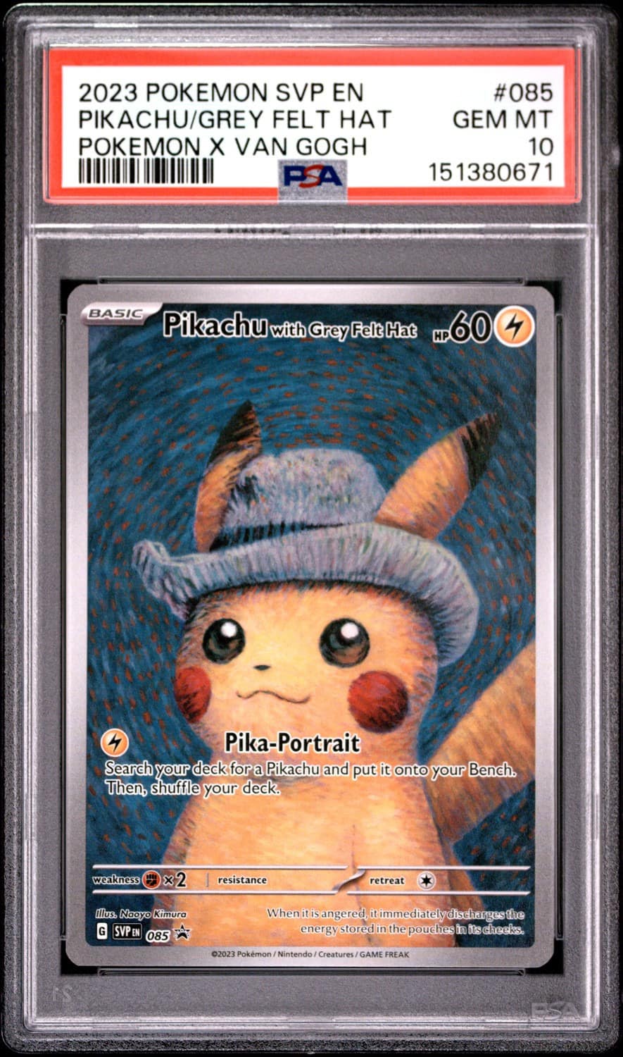 Pikachu/grey Felt Hat