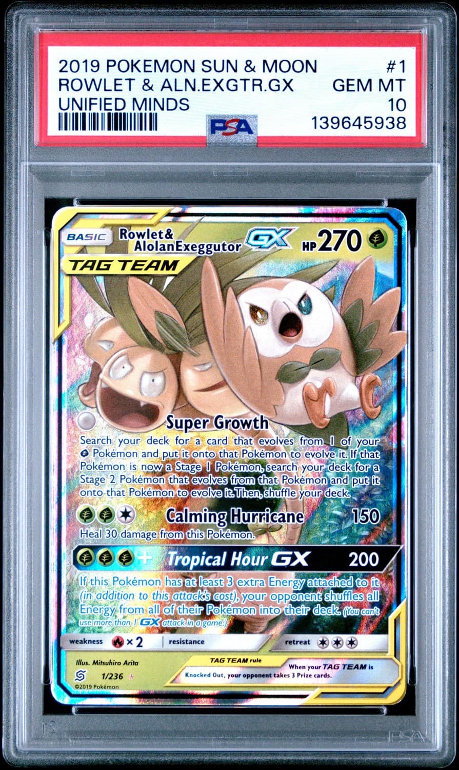 Rowlet & Alolan Exeggutor Gx
