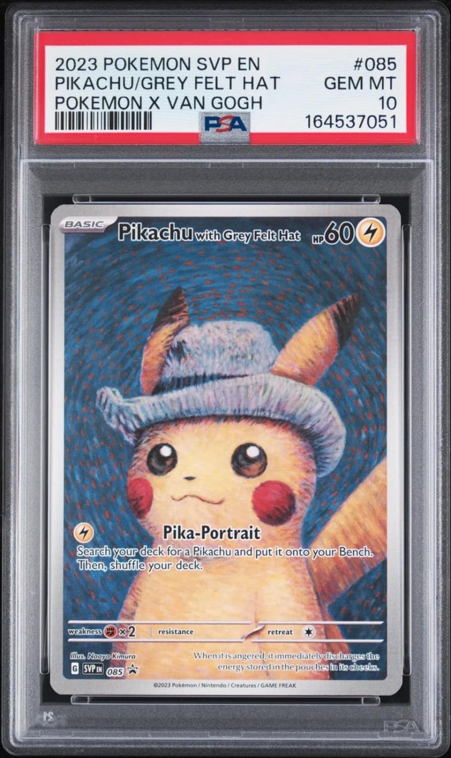 Pikachu/grey Felt Hat