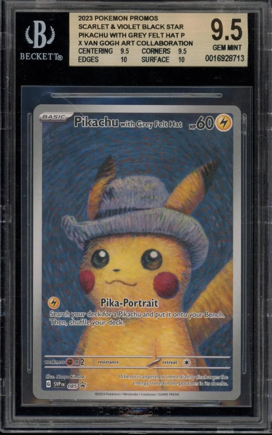Pikachu/grey Felt Hat