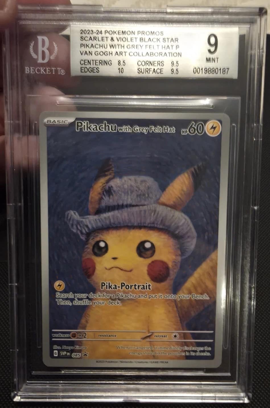 Pikachu/grey Felt Hat