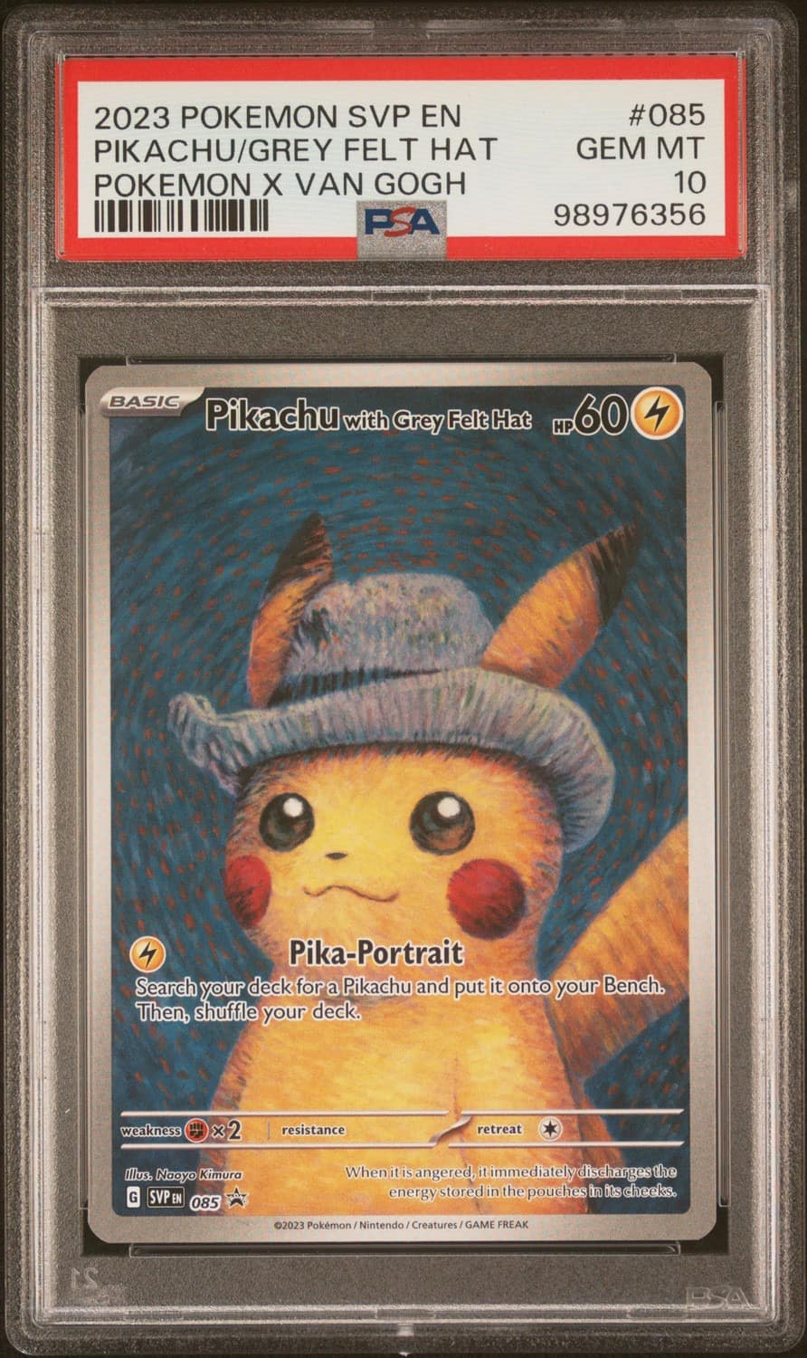Pikachu/grey Felt Hat