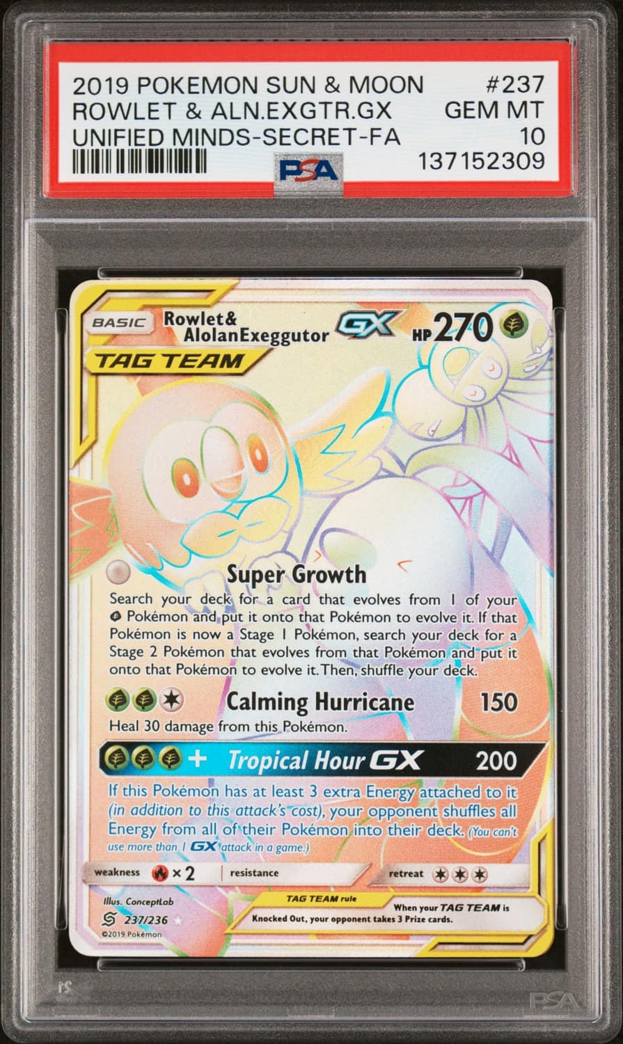 Rowlet & Alolan Exeggutor Gx