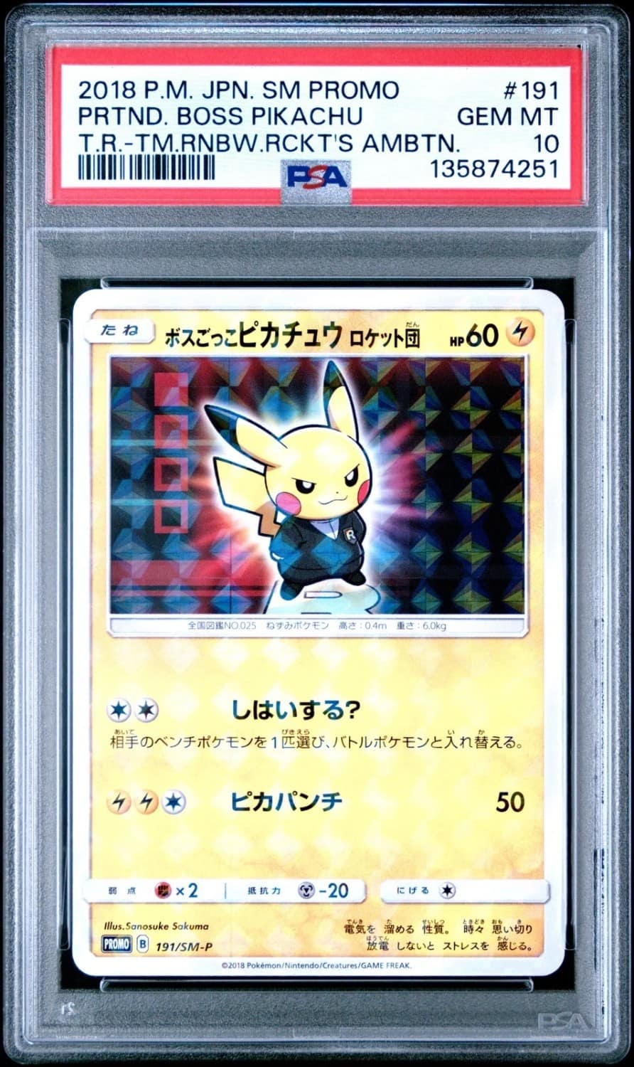 Pretend Boss Pikachu Team Rocket