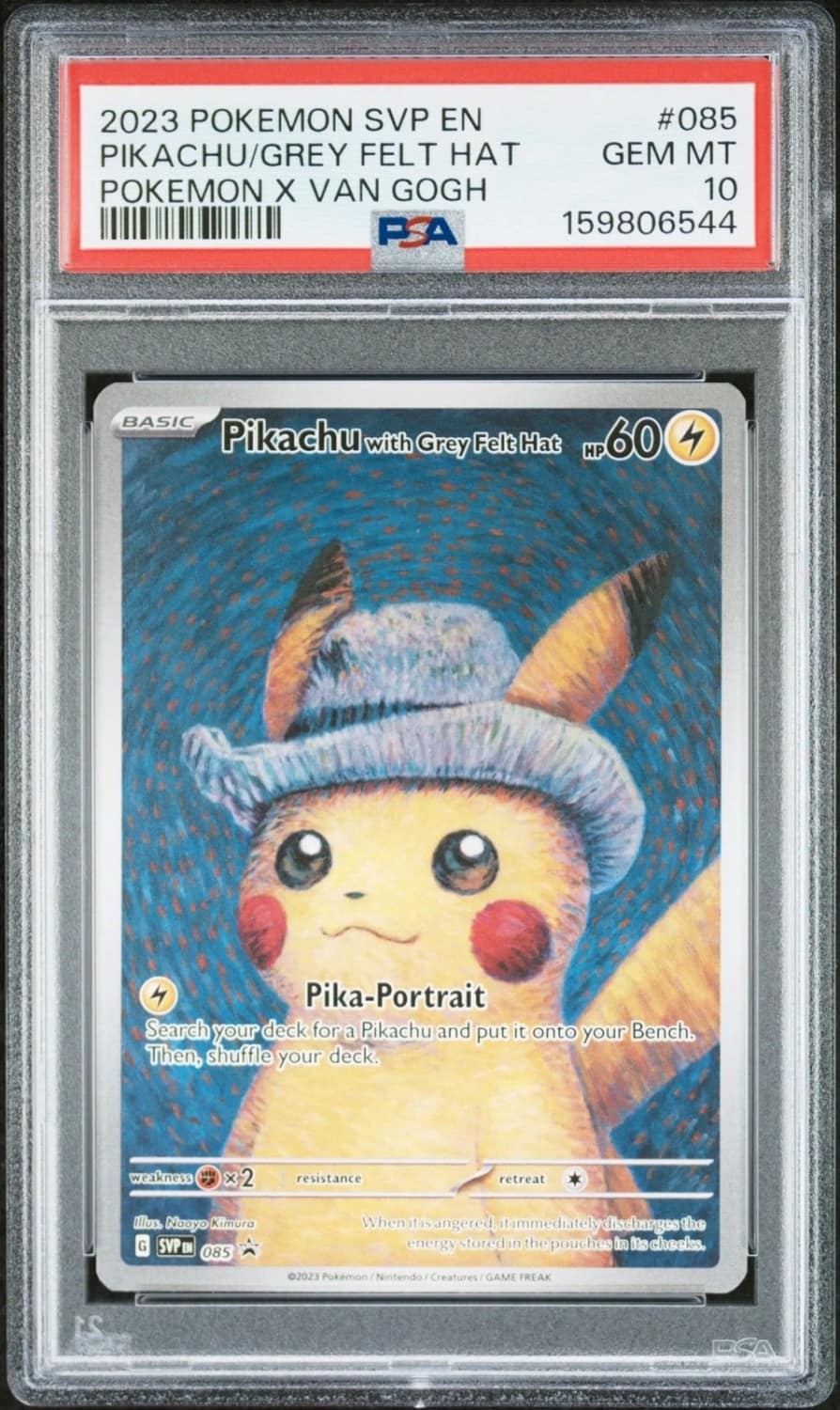 Pikachu/grey Felt Hat