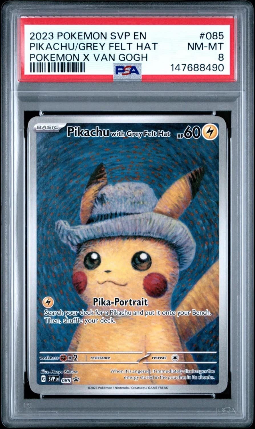 Pikachu/grey Felt Hat