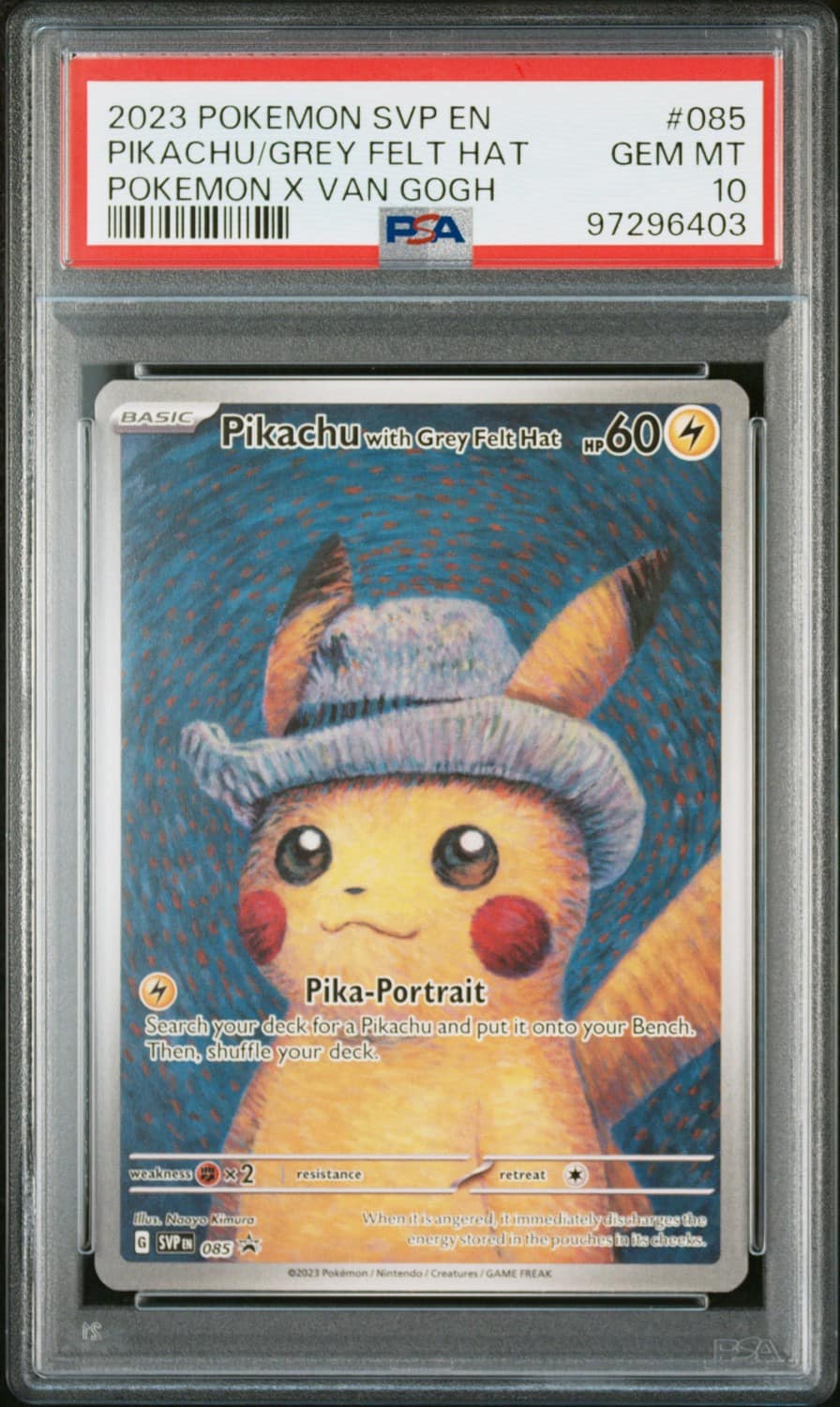 Pikachu/grey Felt Hat