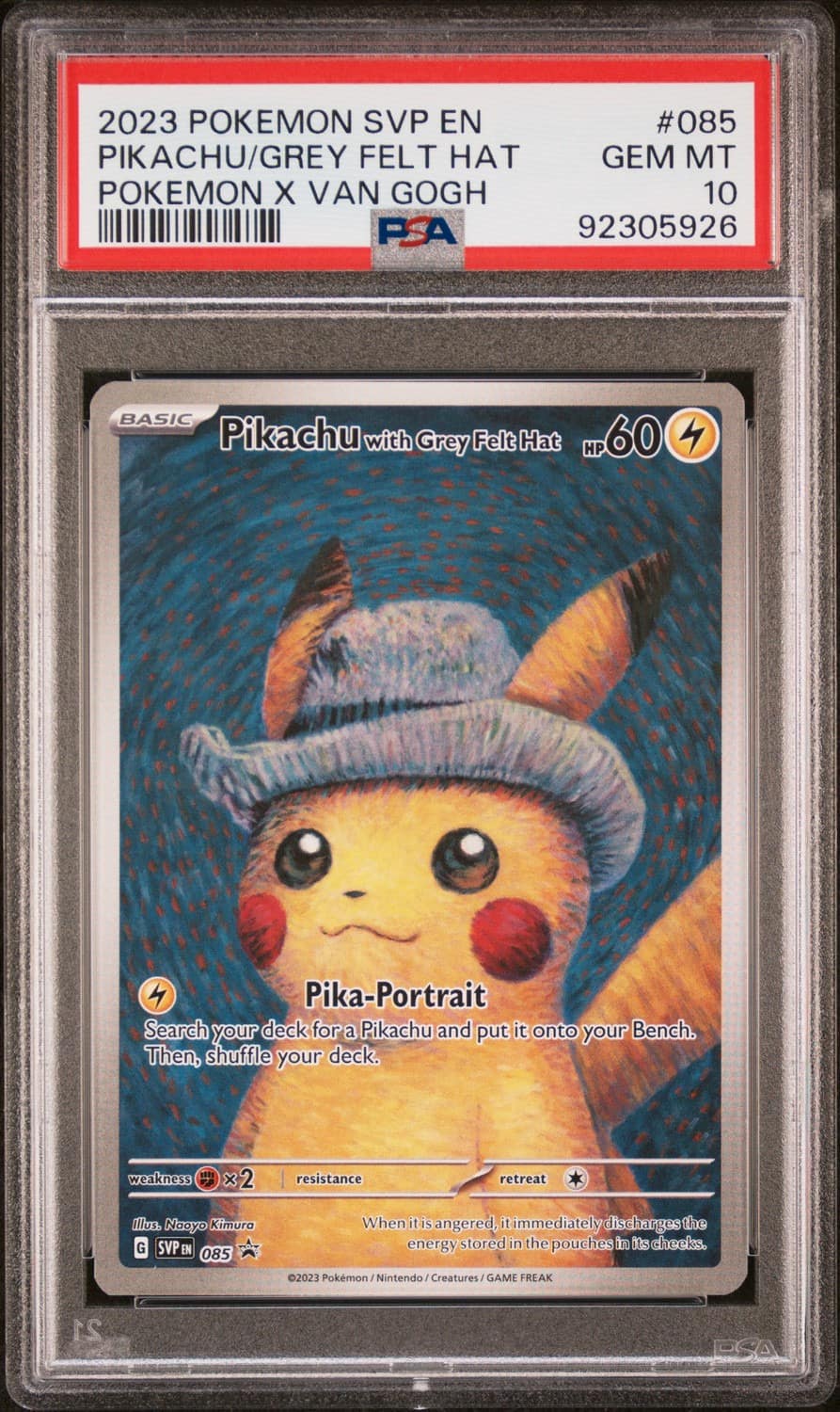 Pikachu/grey Felt Hat