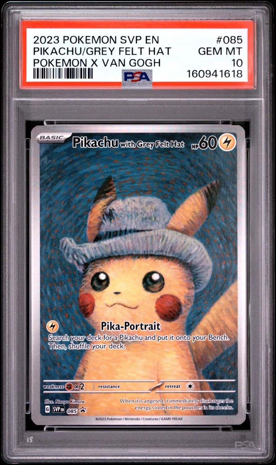 Pikachu/grey Felt Hat