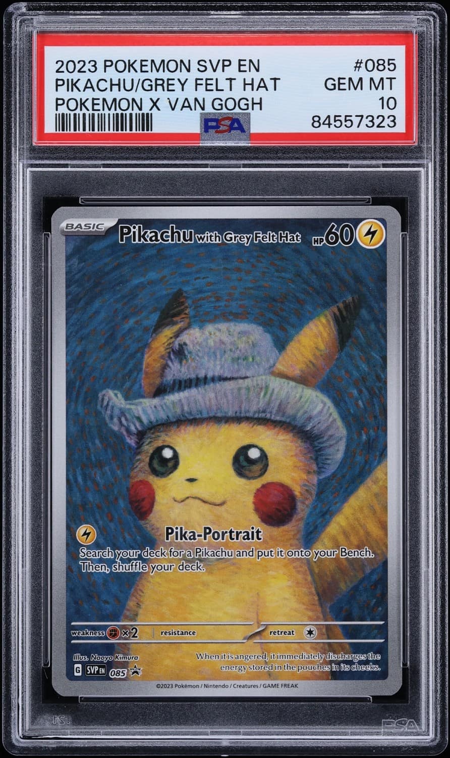 Pikachu/grey Felt Hat