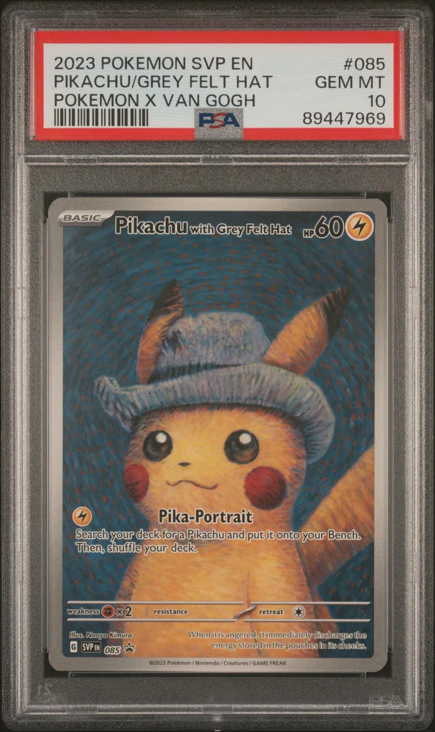 Pikachu/grey Felt Hat