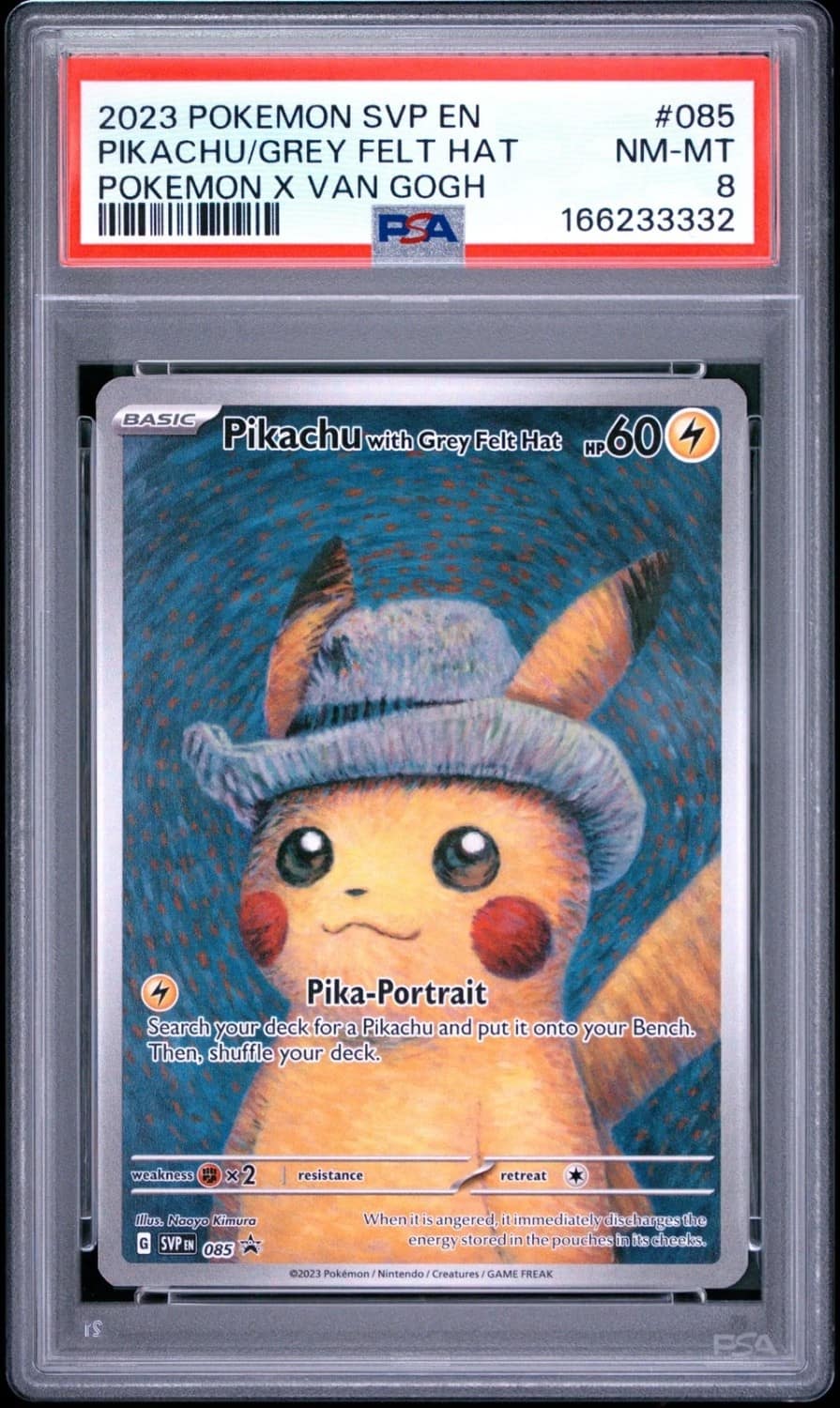 Pikachu/grey Felt Hat