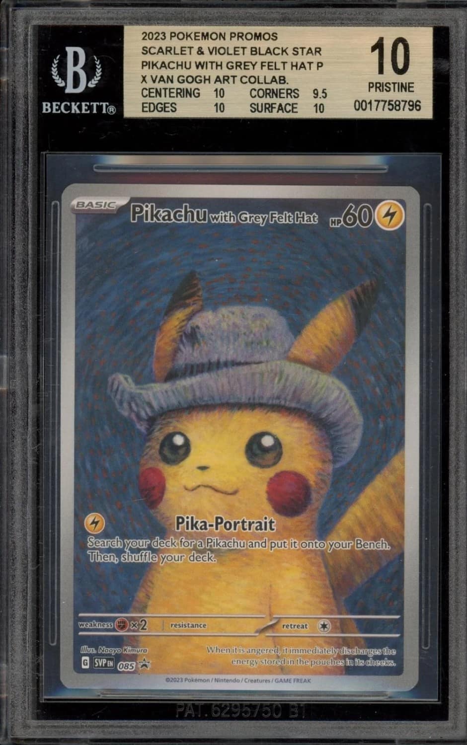 Pikachu/grey Felt Hat