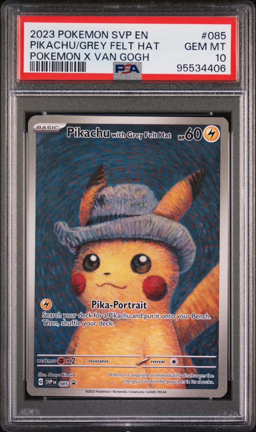 Pikachu/grey Felt Hat