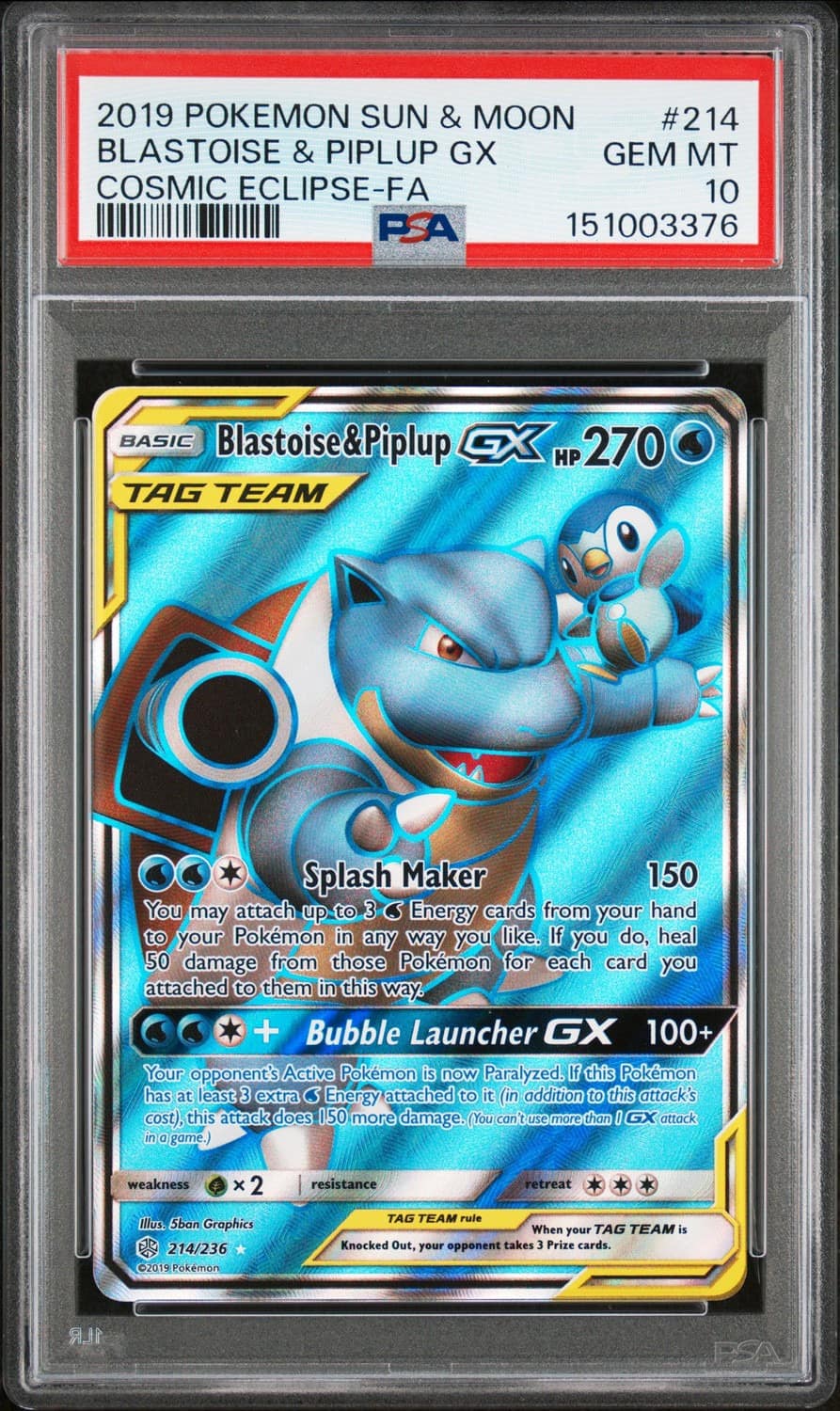 Blastoise & Piplup Gx