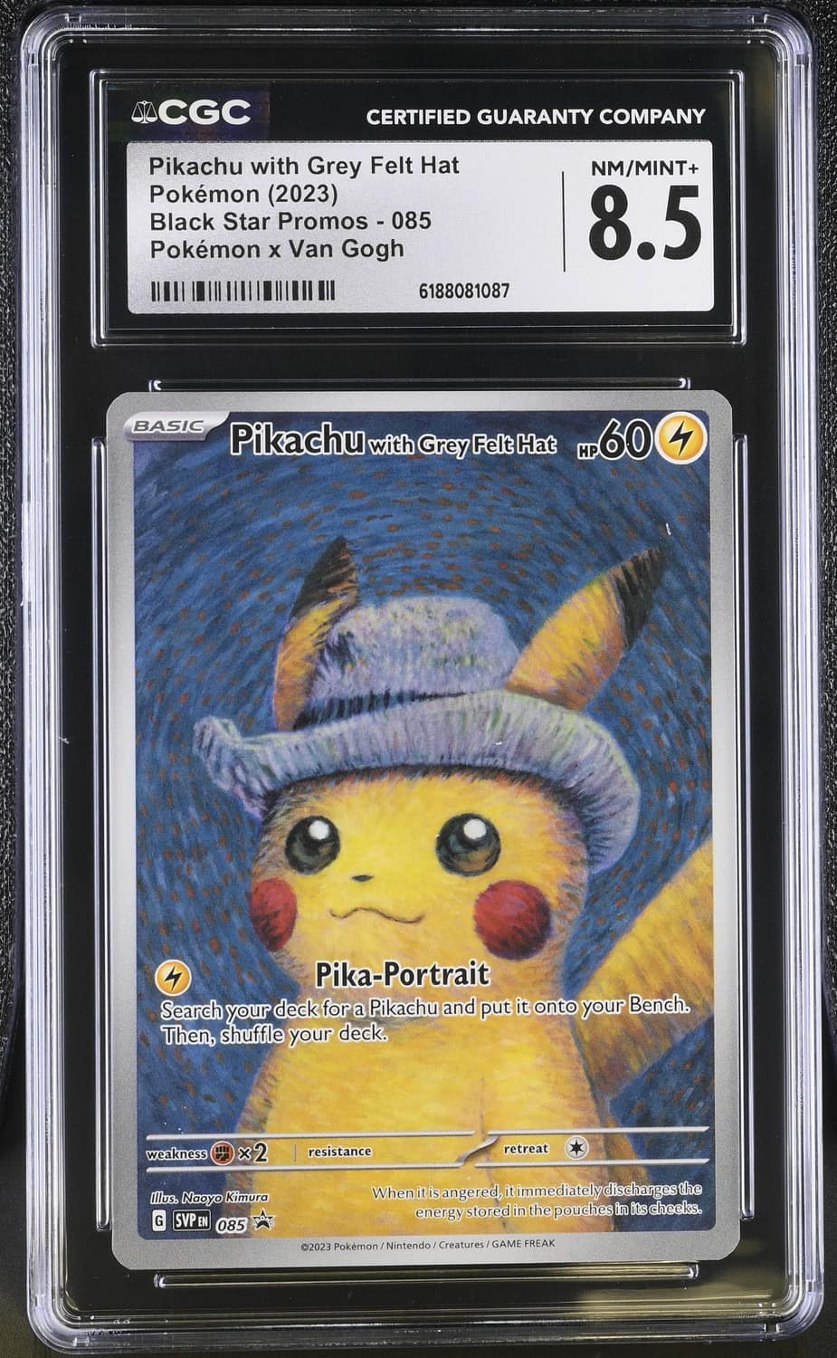 Pikachu/grey Felt Hat