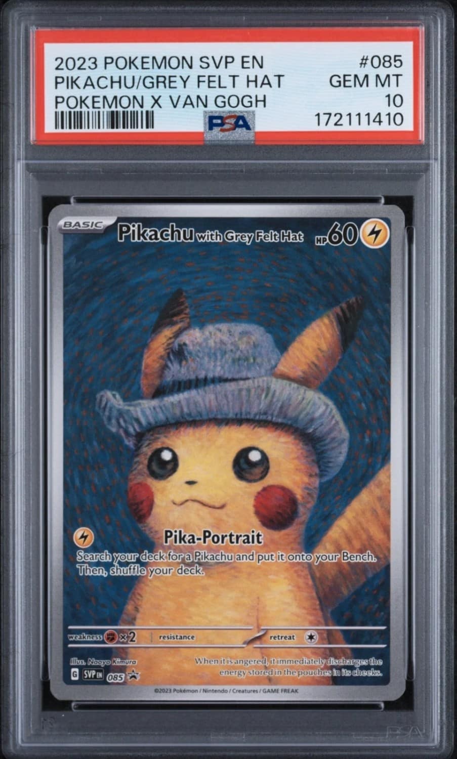 Pikachu/grey Felt Hat