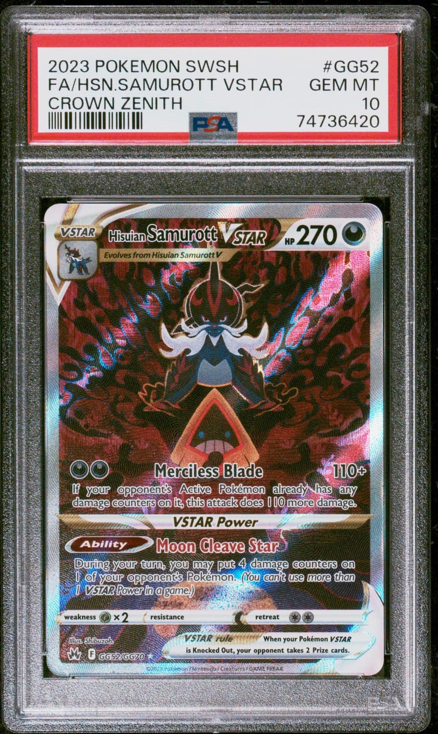 Hisuian Samurott Vstar