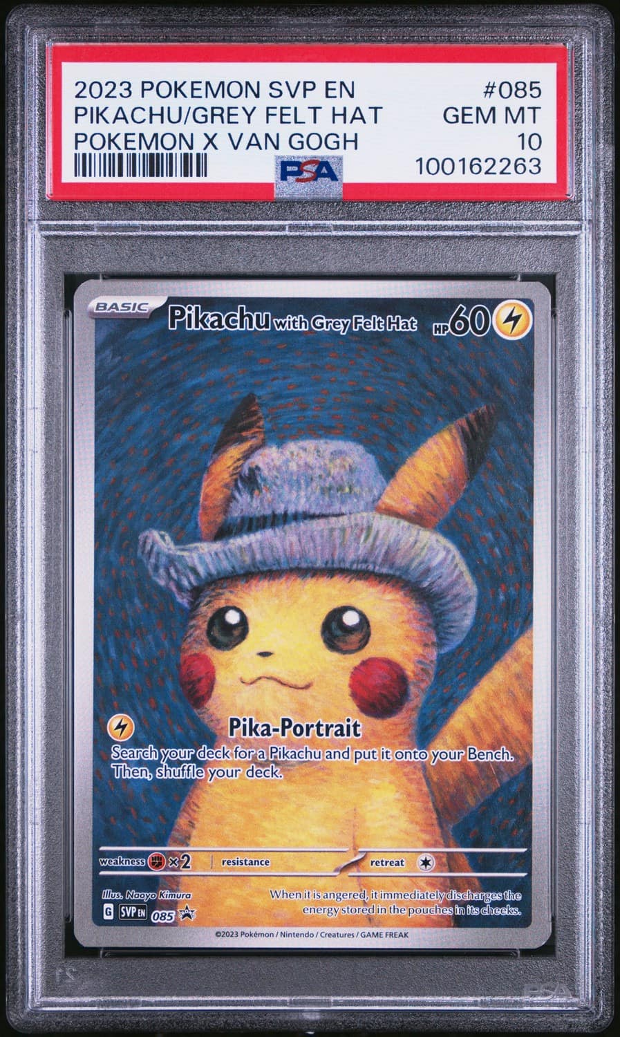 Pikachu/grey Felt Hat