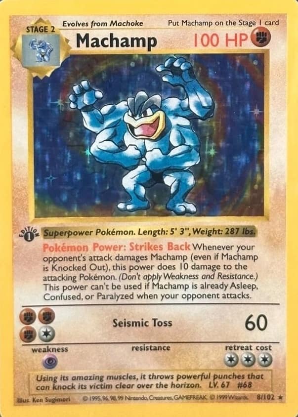 Machamp Foil R/(1st Edition Shadowless Thin Stamp)