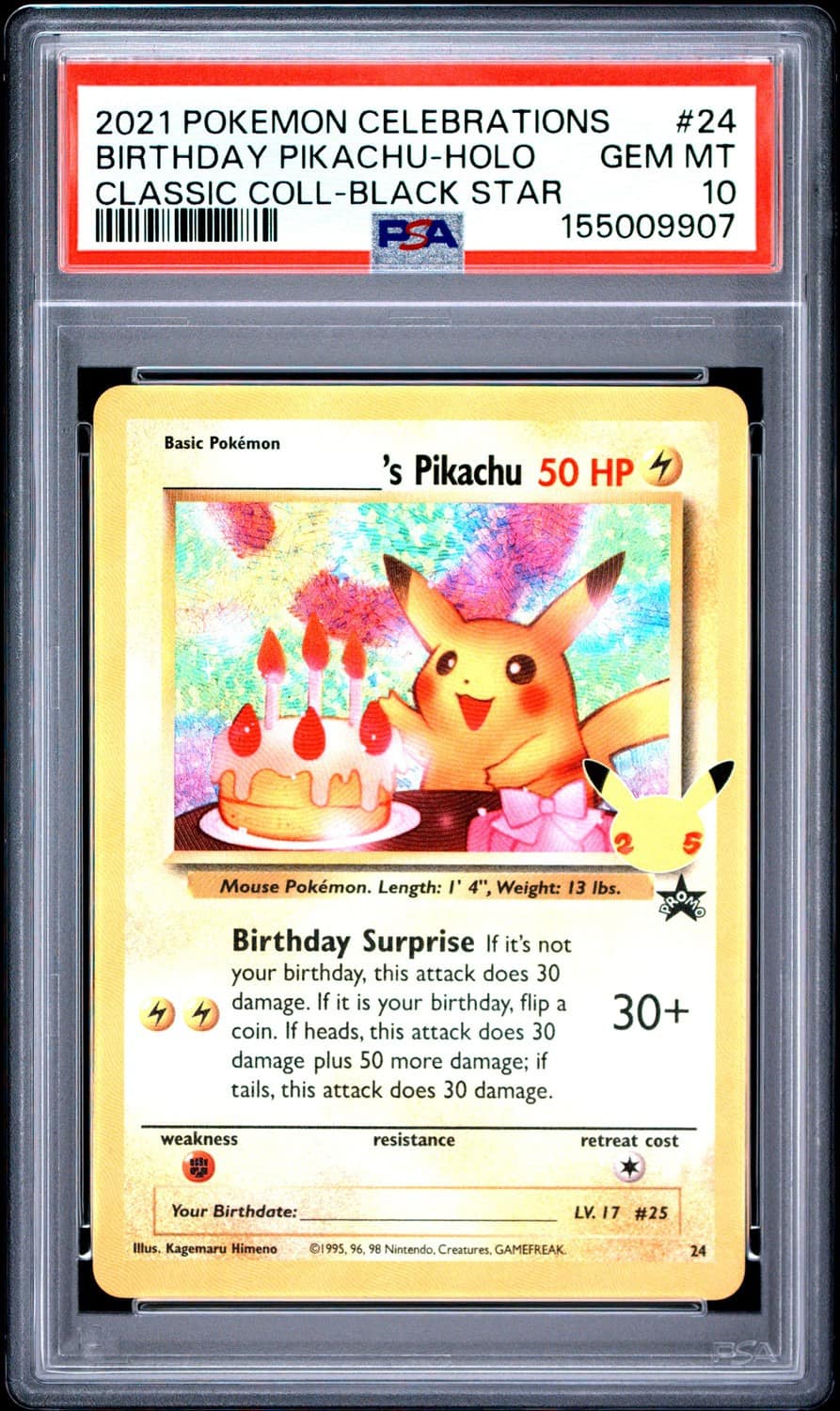 _____'S Pikachu Stamp [25th Anniversary] Textured Confetti Holo