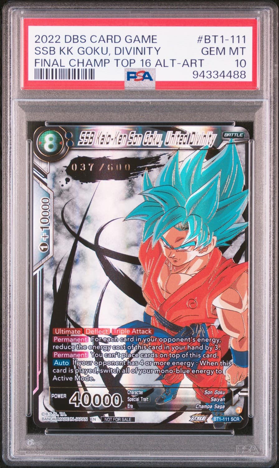 Ssb Kk Goku, Divinity
