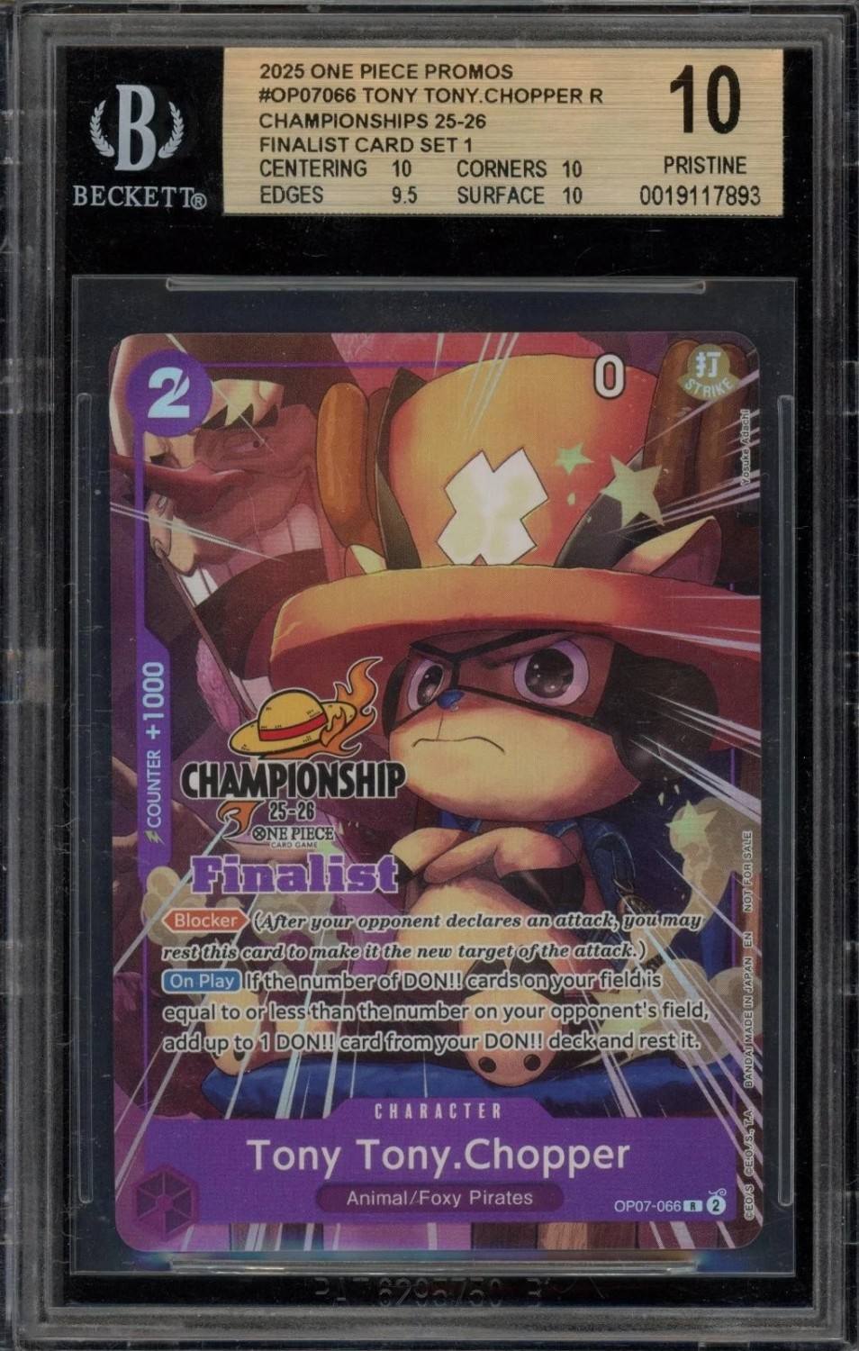 Tony Tony.chopper R/(championships 25-26 Finalist Card Set 1)