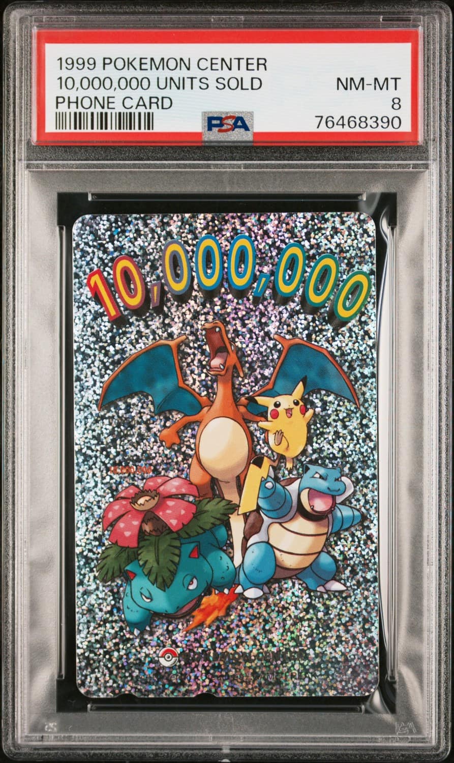 Charizard, Blastoise, Venusaur, Pikachu Holo
