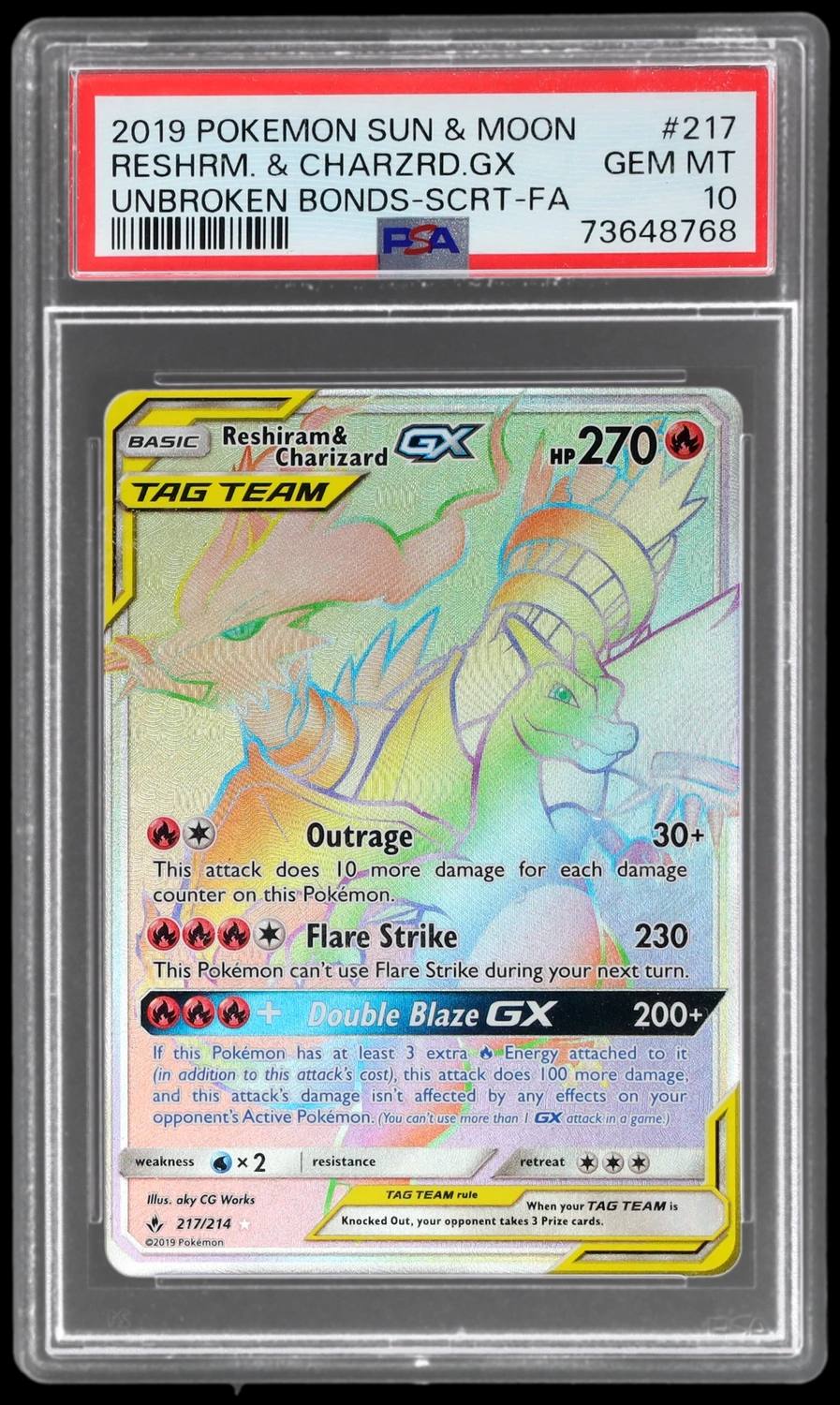 Reshiram & Charizard Gx