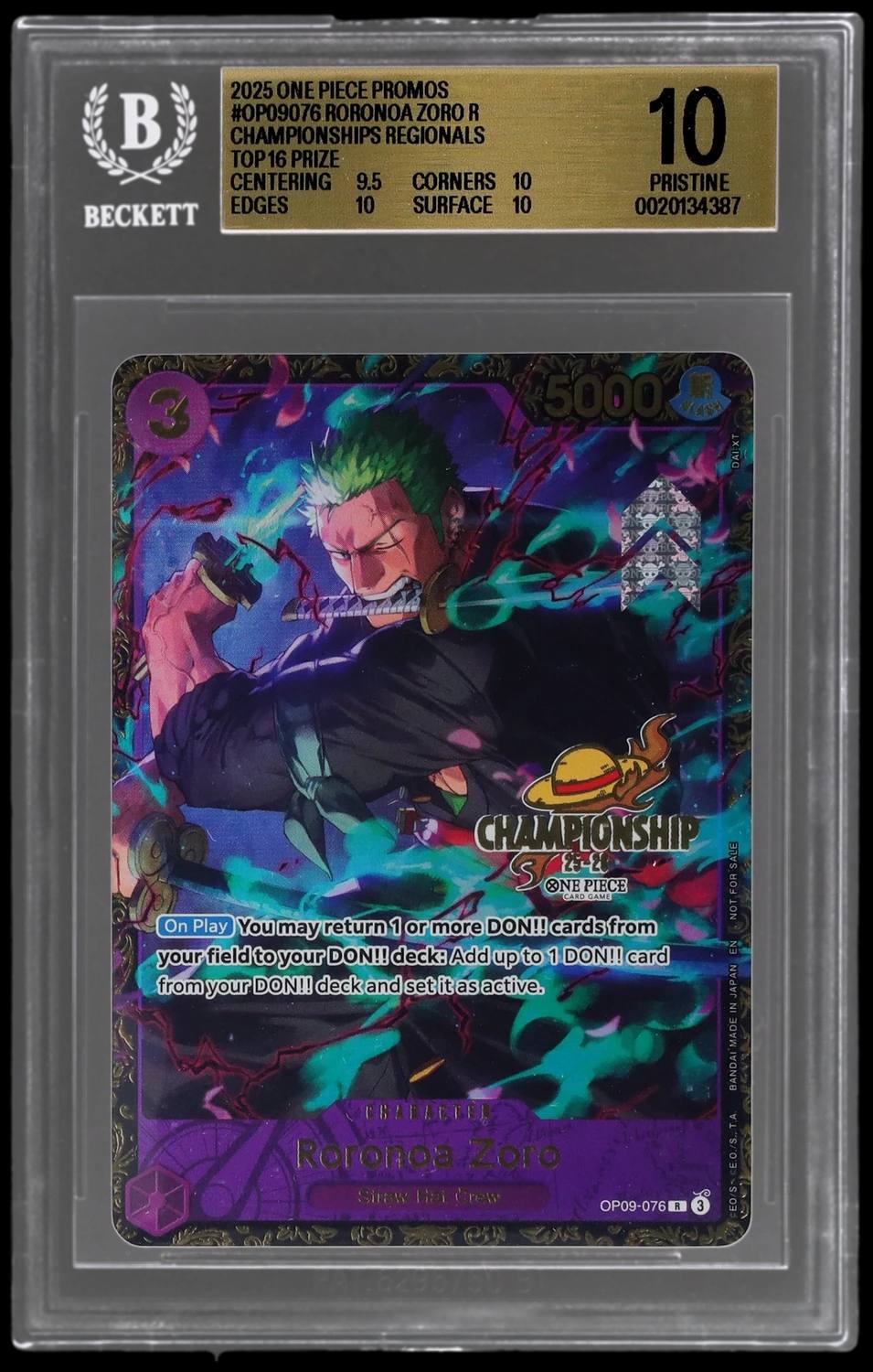 Roronoa Zoro R/(championships 25-26 Regionals Top 16 Prize)