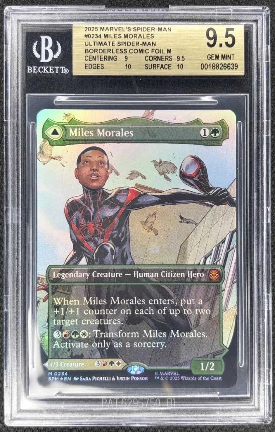 Miles Morales // Ultimate Spider-Man Borderless Comic Foil M