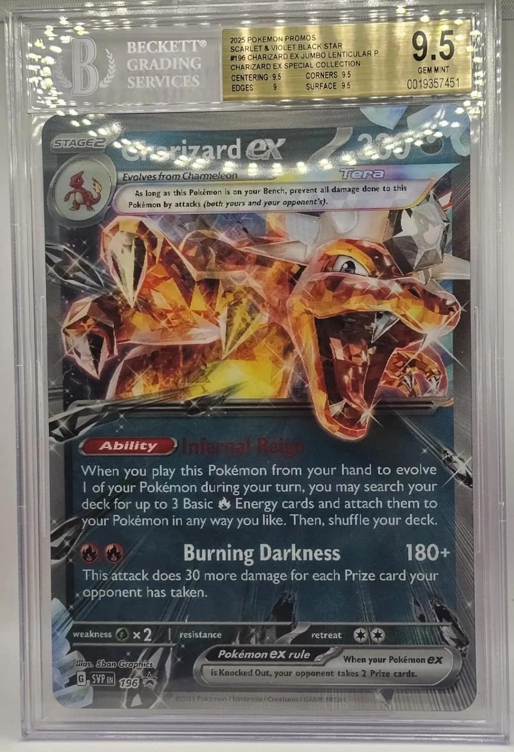 054 Charizard Ex // Charizard Ex Jumbo Lenticular P