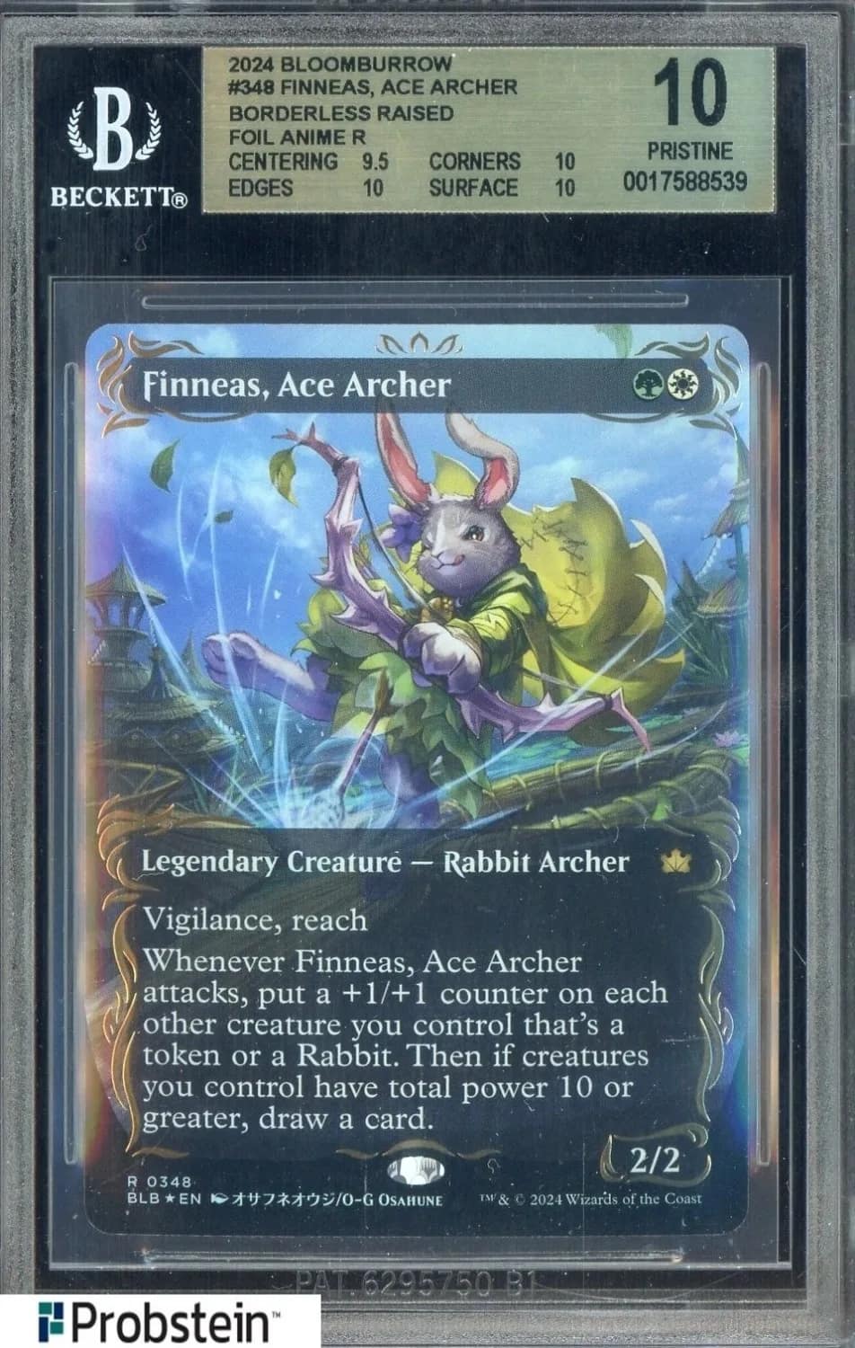Finneas, Ace Archer Borderless Raised Foil Anime R
