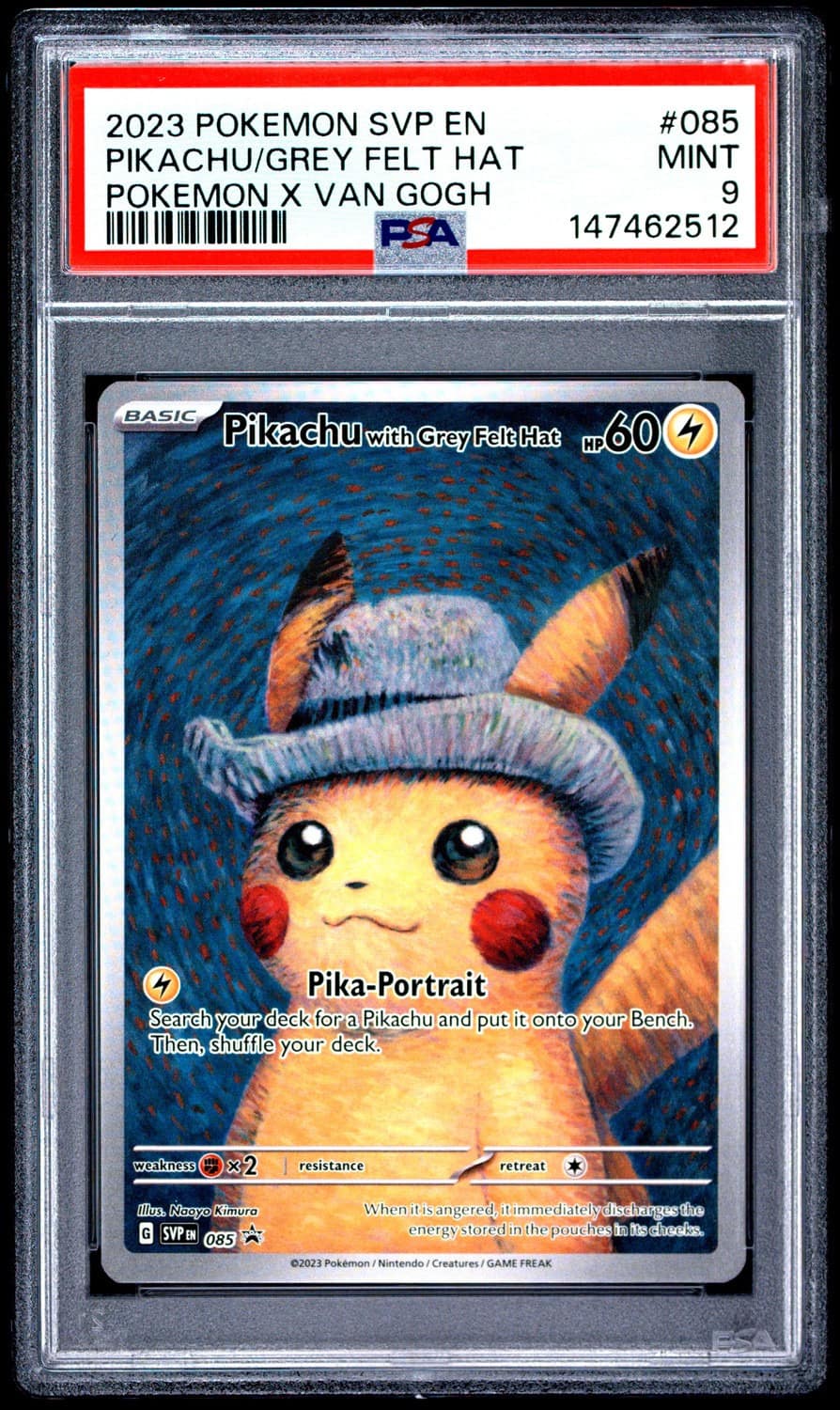 Pikachu/grey Felt Hat