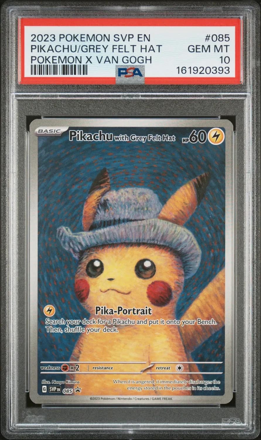 Pikachu/grey Felt Hat