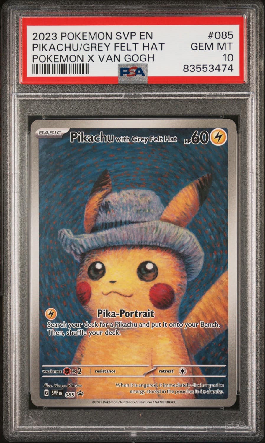 Pikachu/grey Felt Hat