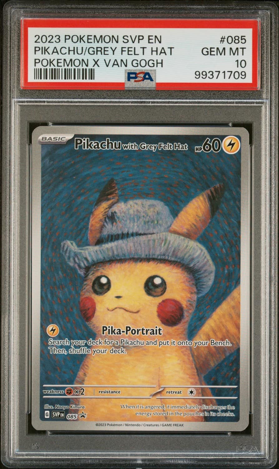 Pikachu/grey Felt Hat